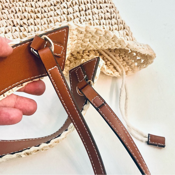 MANGO, Women's Handmade Braided Natural Fiber Shopper Bag Style, EUC - Picture 7 of 16